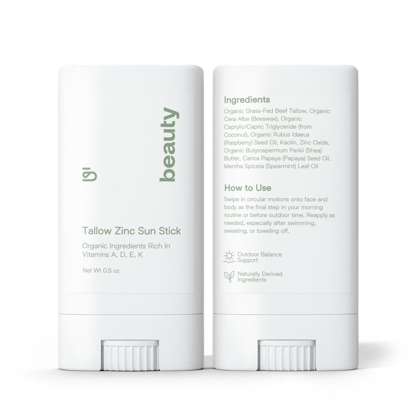 2 Pack Tallow Zinc Sun Stick