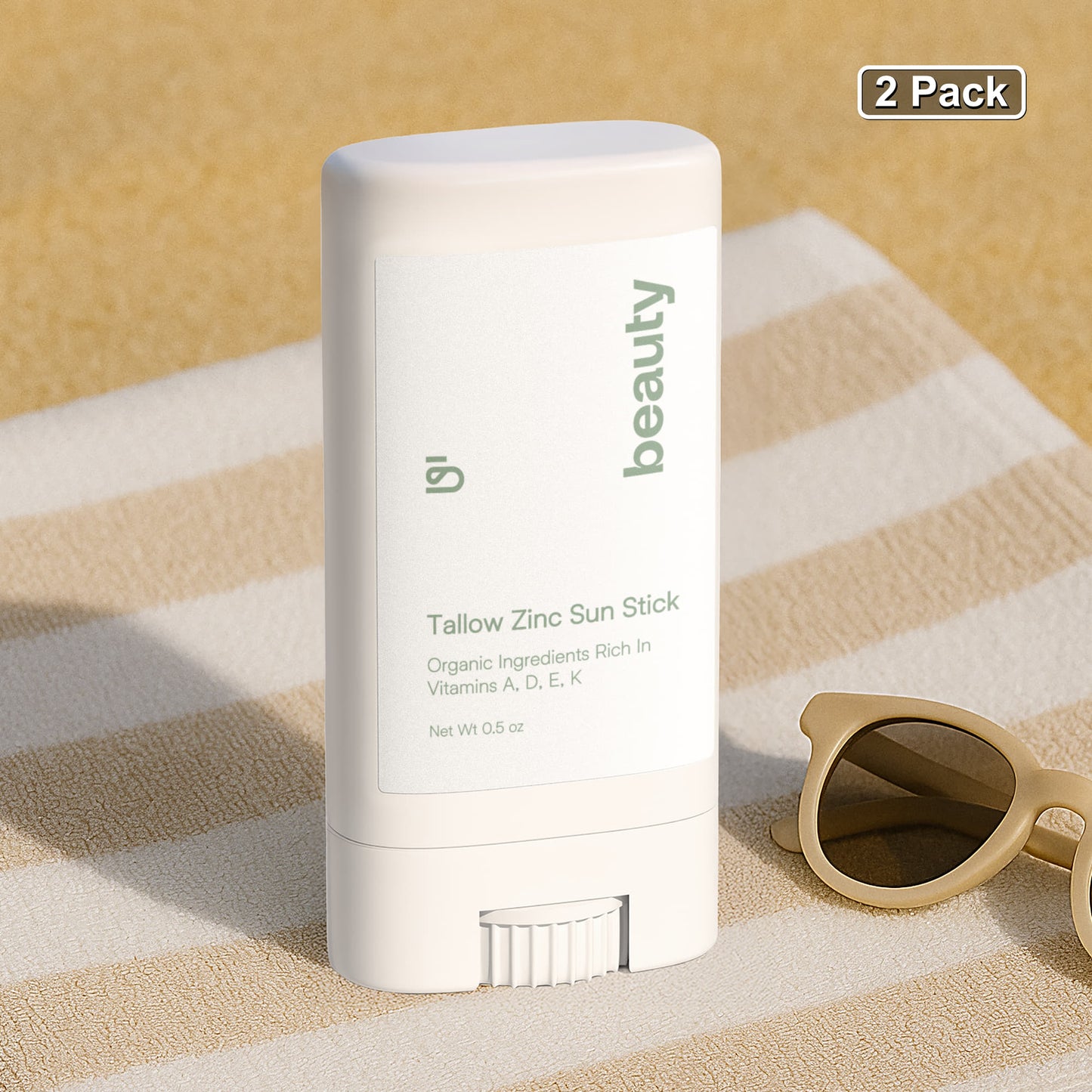 2 Pack Tallow Zinc Sun Stick