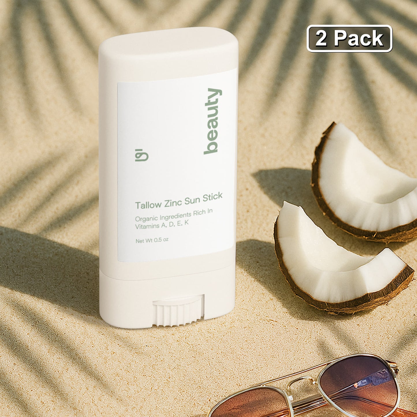 2 Pack Tallow Zinc Sun Stick