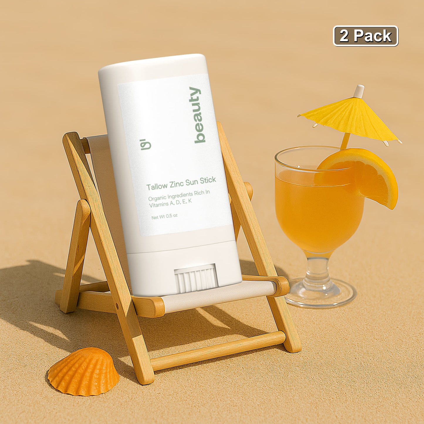 2 Pack Tallow Zinc Sun Stick